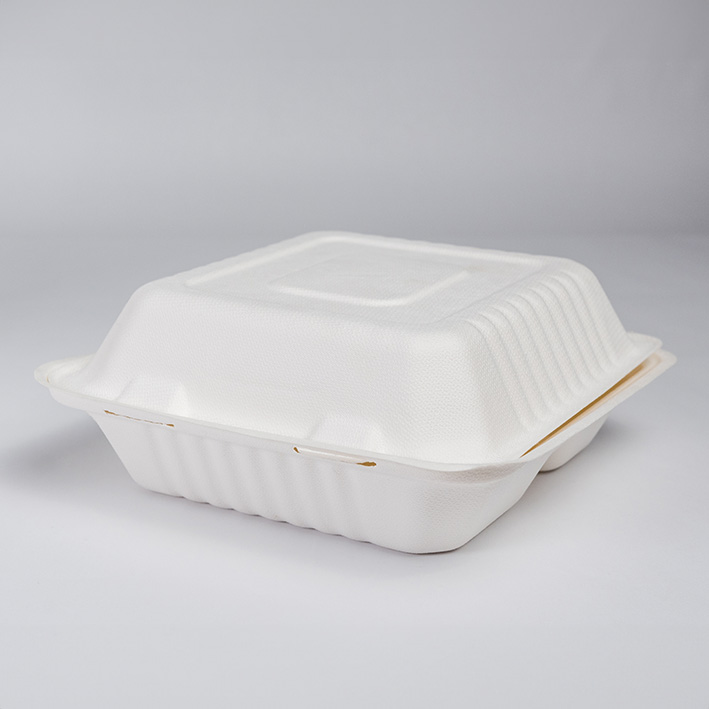 Contenedor Para Alimentos Desechable y Biodegradable De 9x9x3 - We